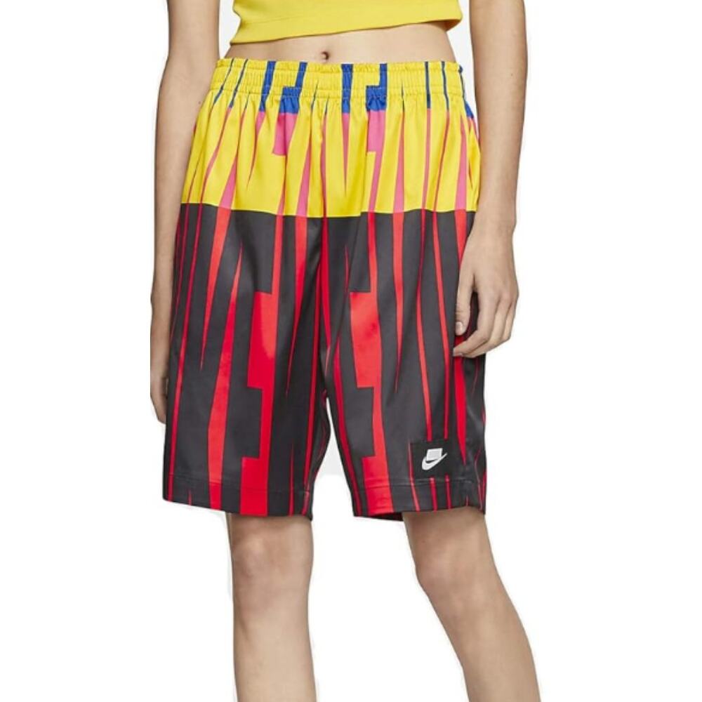 Nike Sportswear Women's Allover Print Shorts XL Colorful Pull On Athletic